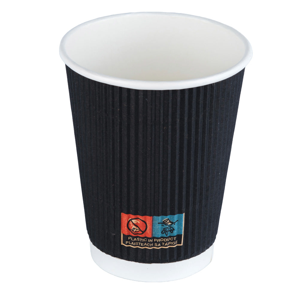 Ripple Wall Cups – Black