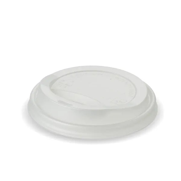 10/12/16oz White Bioplastic Coffee Cup Lids