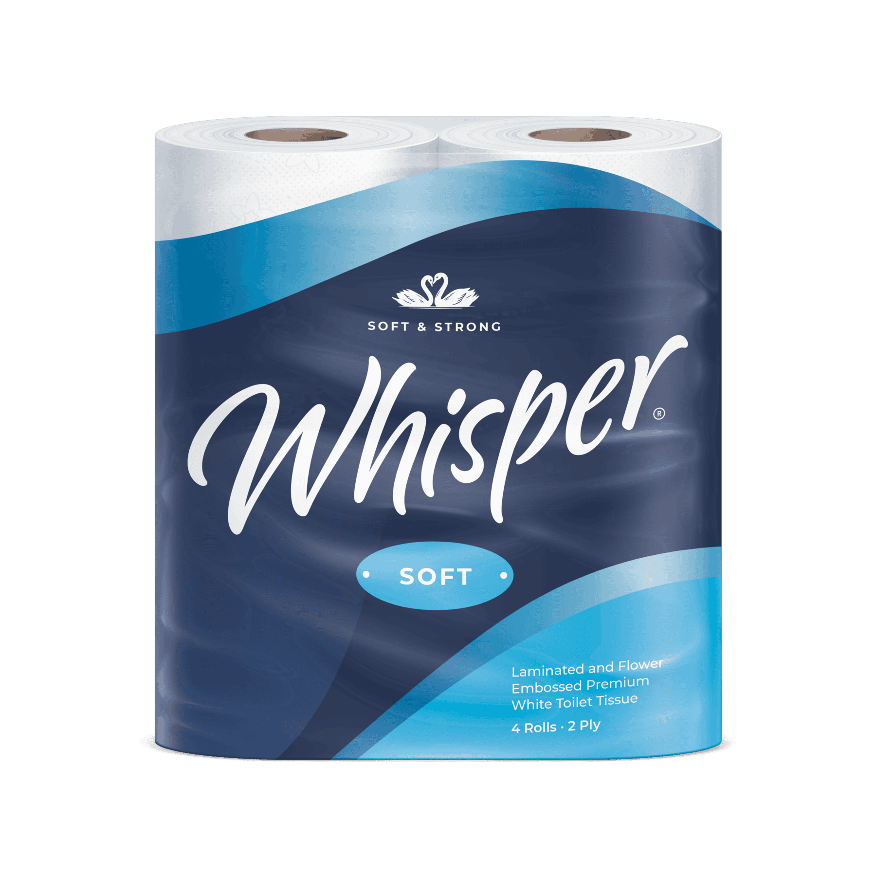 Whisper soft luxury toilet rolls 2ply