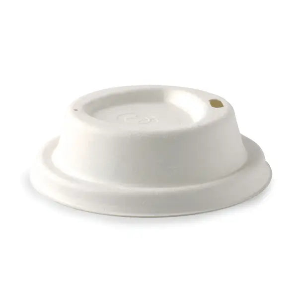 8oz/80mm Small White Sugarcane BioCup Lid