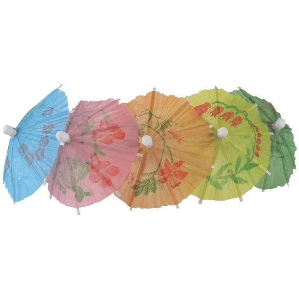 Recyclable Paper Parasols Mixed Colours
