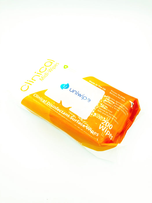 Clinical virucidal & antibacterial midi wipes