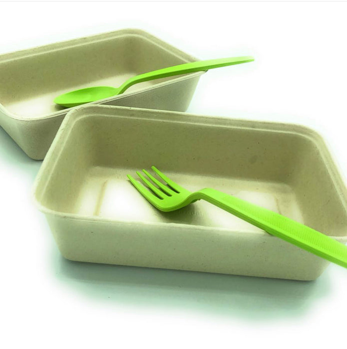 Biodegradable green fork 7"