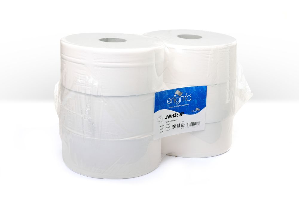 Jumbo toilet rolls 2 ply 300m x 90mm