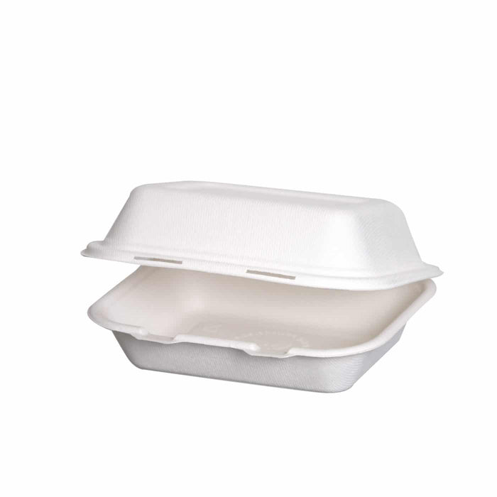 Clamshell bagasse box 7"x 5"