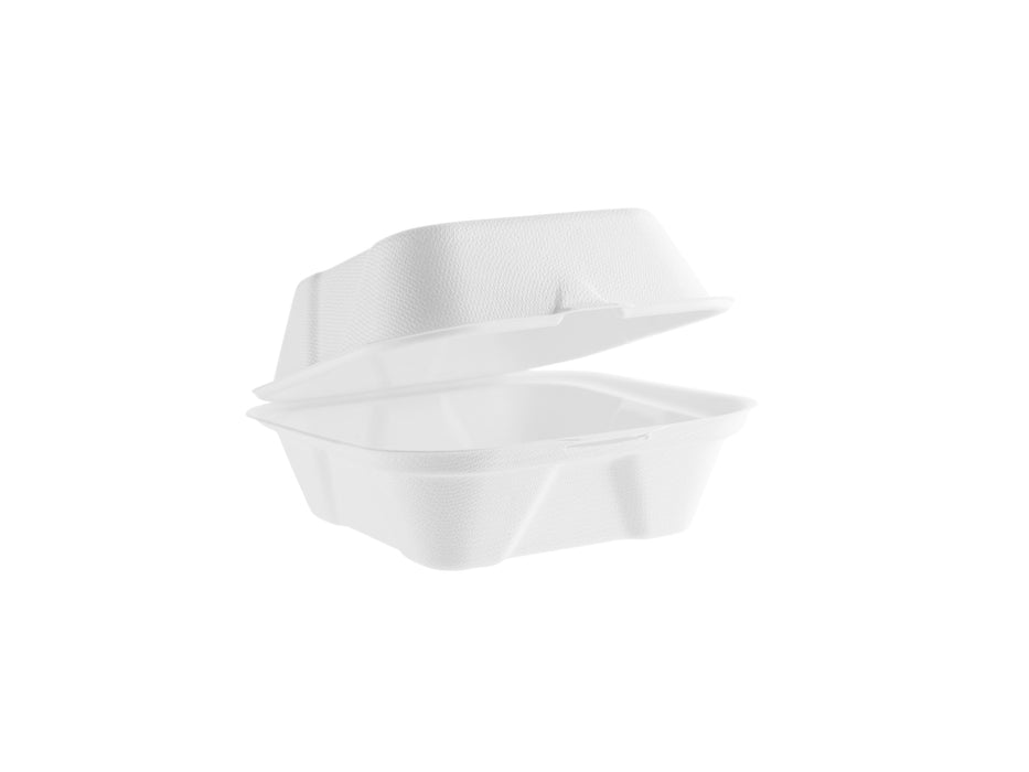 Bagasse burger box 6"